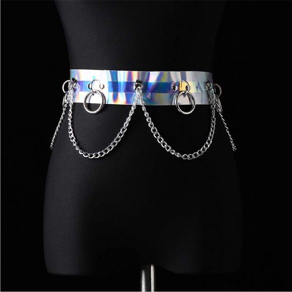 Iridescent Rave Chain Belt - Picture 2 of 8